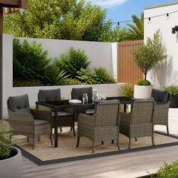 Functional 7 Piece Outdoor Dining Set for Patio Use