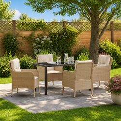 Practical 5-Piece Outdoor Dining Set for Any Space