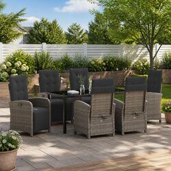 Practical 7-Piece Dining Set for Outdoor Use
