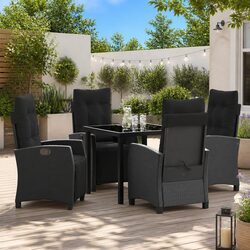 Practical 5-Piece Outdoor Dining Set with Cushions