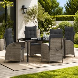Practical 5 Piece Garden Dining Set for Outdoor Fun