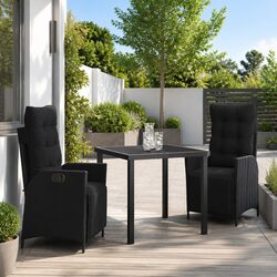 Practical 3-Piece Dining Set for Outdoor Use