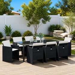 Practical 9-Piece Outdoor Dining Set for Any Gathering