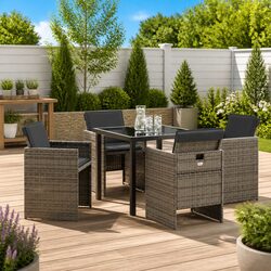 Functional Grey Outdoor Furniture Dining Set