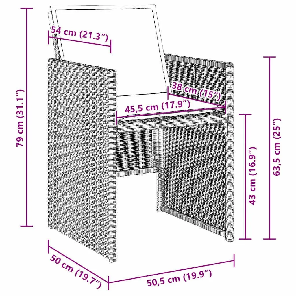Garden Dining Set 5 Pieces Powder-coated Steel Poly Rattan Light Grey Outdoor Furniture Table Chairs