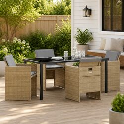 Practical 5-Piece Garden Dining Set for Everyday Use