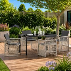 Versatile 5-Piece Garden Dining Set Ideal for Any Outdoor Area