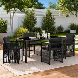 Practical 5 Piece Outdoor Dining Set for Gatherings