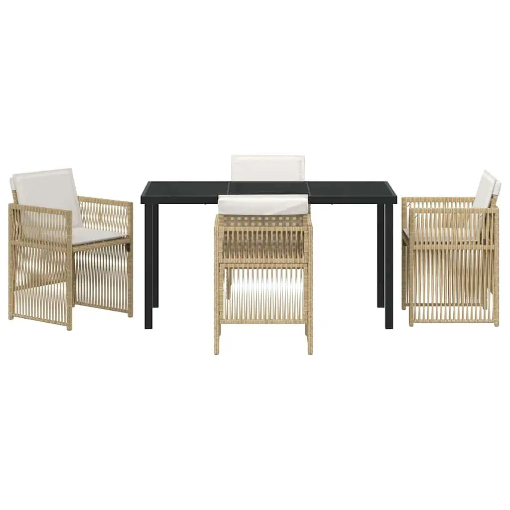 Outdoor Dining Set 5 Piece Garden Furniture Patio Table Chairs Steel Frame