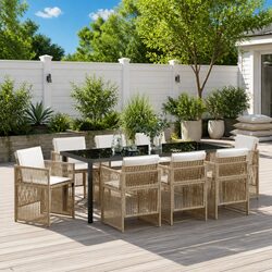 Functional 9-Piece Dining Set for Your Outdoor Space
