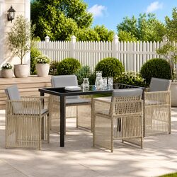 Practical 5 Piece Garden Dining Set for Outdoor Enjoyment