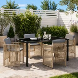 Practical 5-Piece Garden Dining Set for Any Occasion