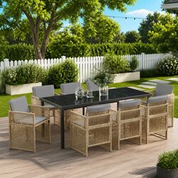 Versatile 9 Piece Dining Set for Outdoor Gatherings