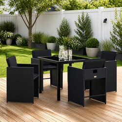 Versatile 5-Piece Dining Set for Outdoor Use