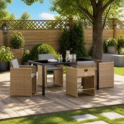 5-Piece Outdoor Dining Set for Comfortable Gatherings in Your Garden