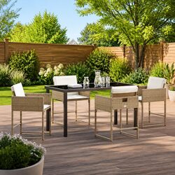 Functional Outdoor Dining Set: 5 Pieces for Your Patio