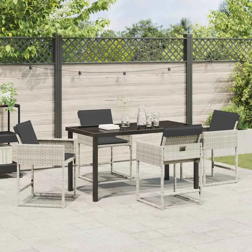 Light Grey Garden Dining Set for Outdoor Entertaining