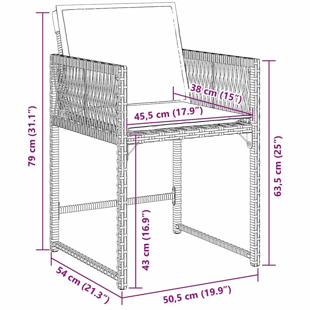 Garden Dining Set Poly Rattan Steel 5 Piece Black Outdoor Furniture