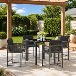 Practical Grey Dining Set: Perfect for Outdoor Gatherings
