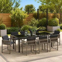 Versatile 9-Piece Dining Set for Outdoor Use