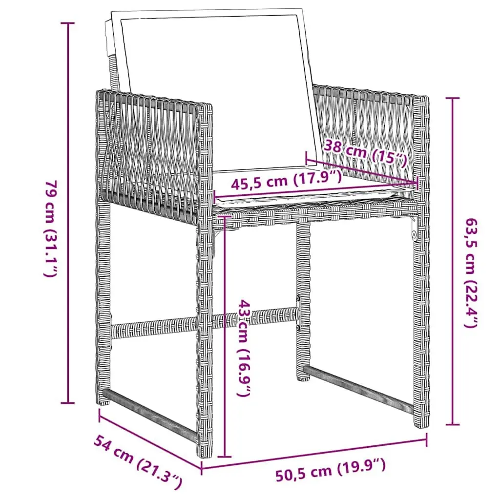 Garden Dining Set Poly Rattan Steel 5 Piece Light Grey Patio Table