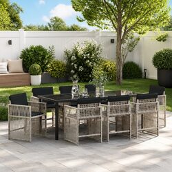 Practical 9-Piece Dining Set for Outdoor Entertaining