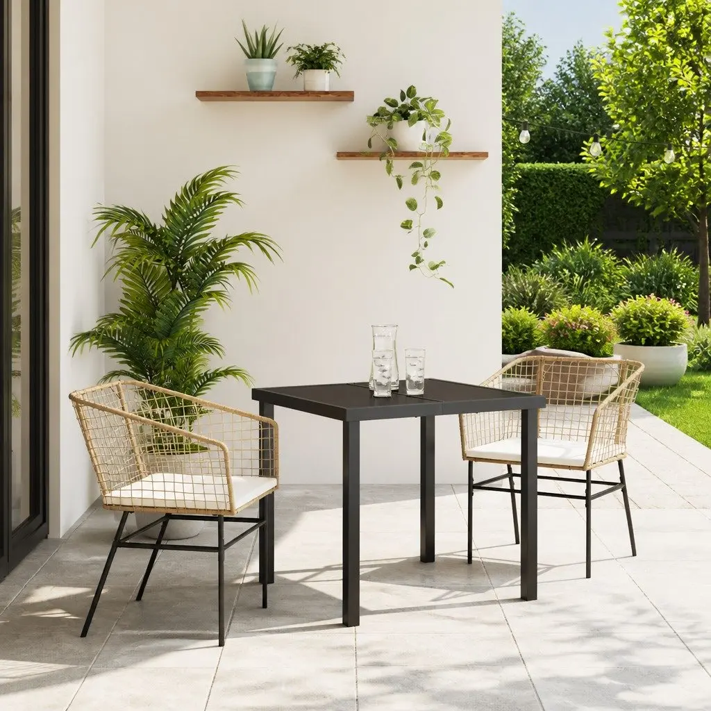 3-Piece Garden Dining Set for Outdoor Enjoyment
