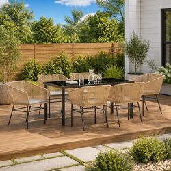 Practical 7-Piece Garden Dining Set for Everyday Use