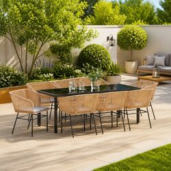 Practical 9-Piece Garden Dining Set for Every Occasion