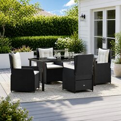 Practical Black Outdoor Dining Set for Your Patio