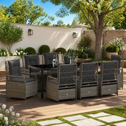 Perfect 9-Piece Dining Set for Your Outdoor Gatherings