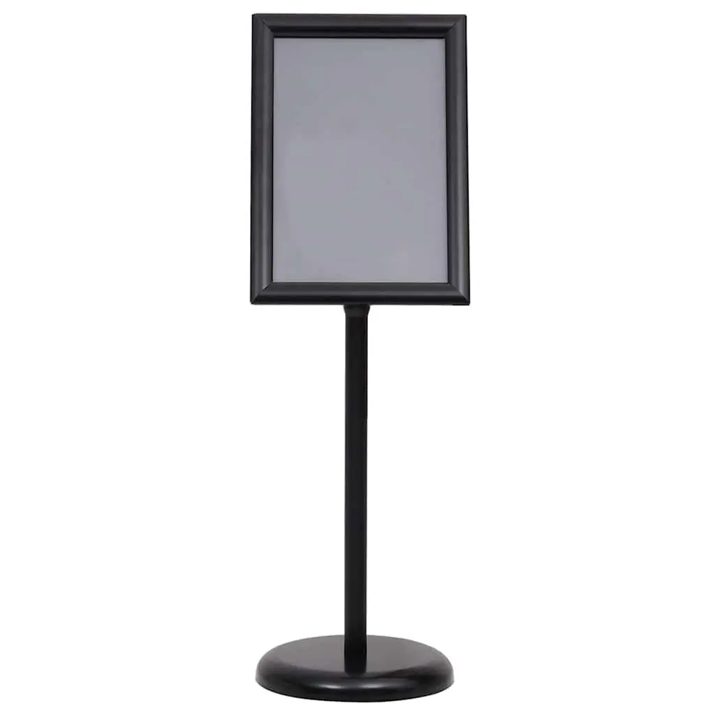 Black Aluminium Frame Poster Stand Height Adjustable 45 x 32.7 x 108 cm 2 Pieces