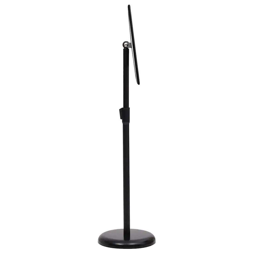 Black Poster Stand Adjustable Height Rotatable Display 32.7 x 24 x 108 cm Aluminium 2 Piece Set