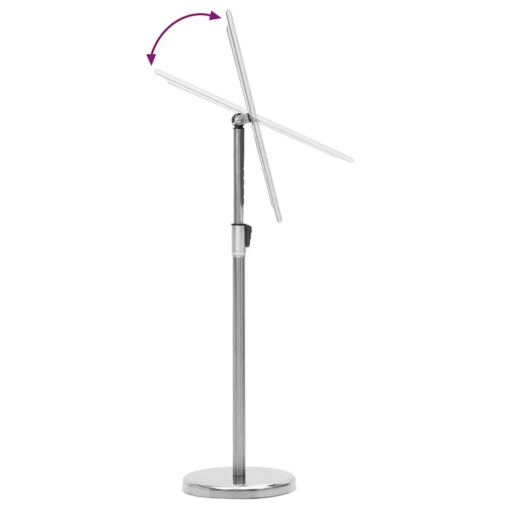 Poster Stand Aluminum Frame Height Adjustable Rotatable Silver 2 Piece