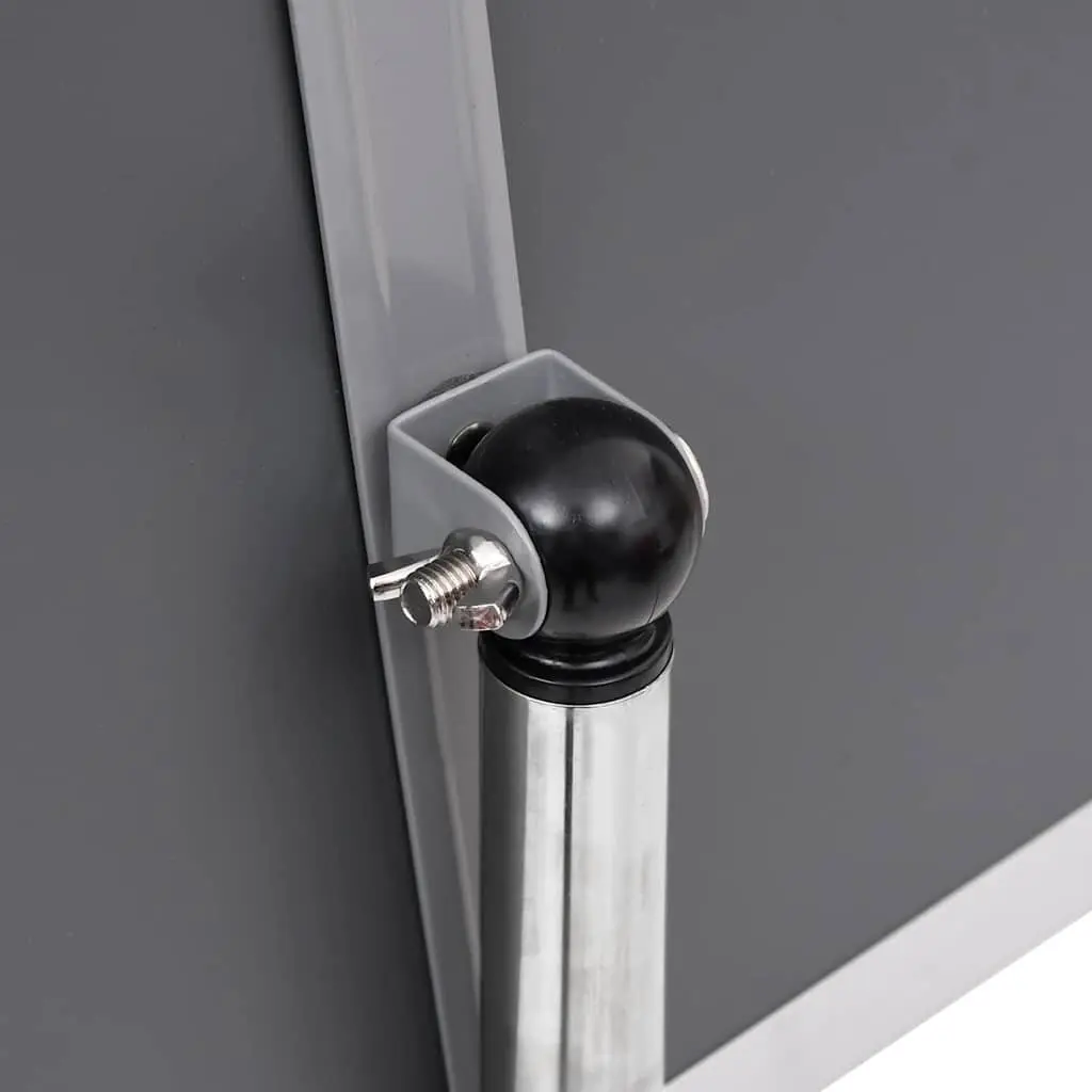 Poster Stand Aluminum Frame Height Adjustable Rotatable Silver 2 Piece