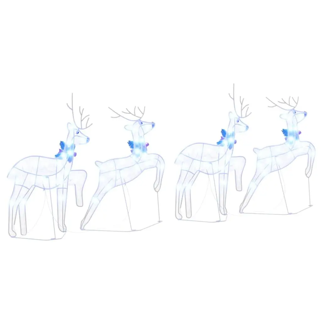 LED Reindeer Decorations 4 Pieces White Christmas Holiday Indoor Outdoor Lights