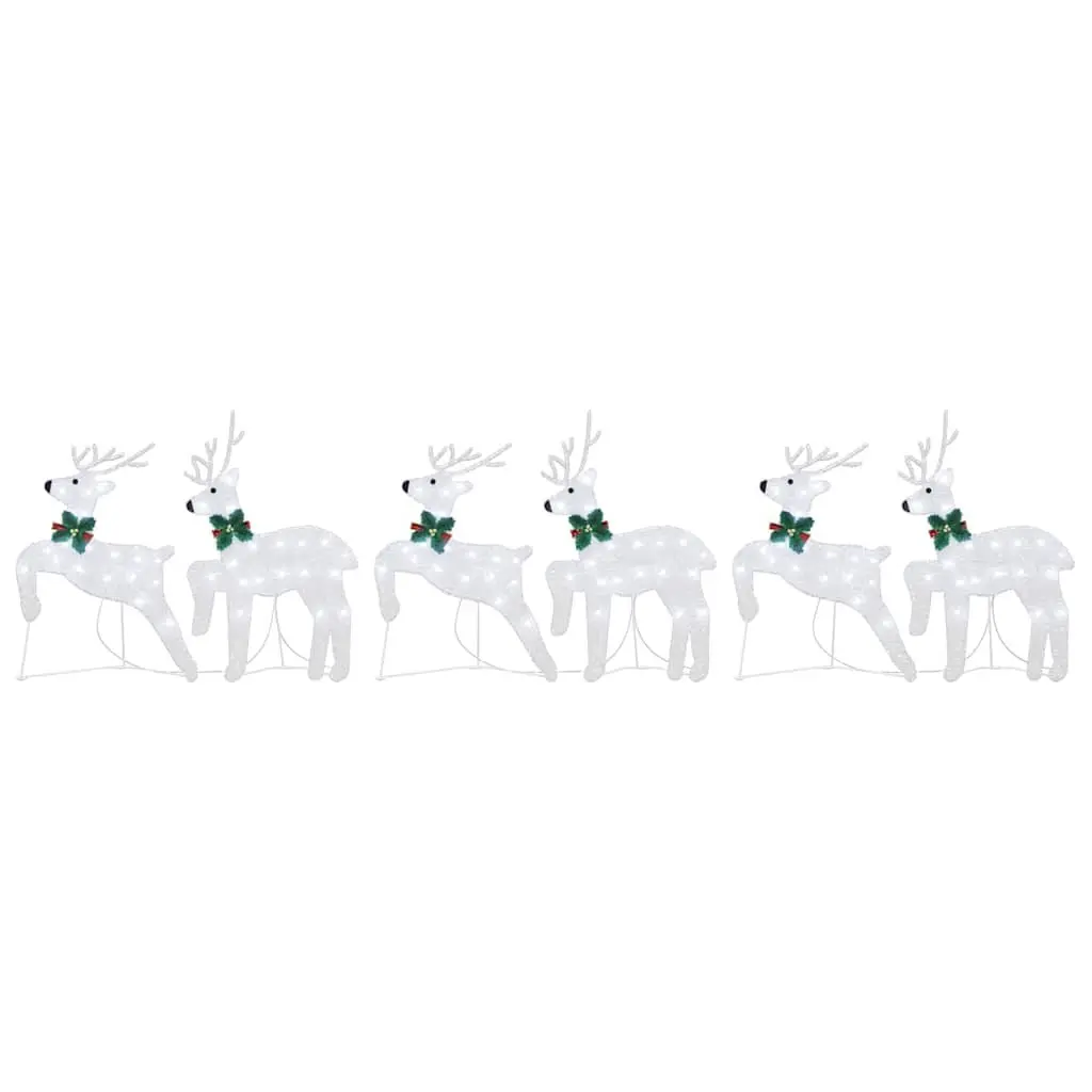 LED Reindeers Silver Art Deco 6 Piece Holiday Home Garden Decoration Lights