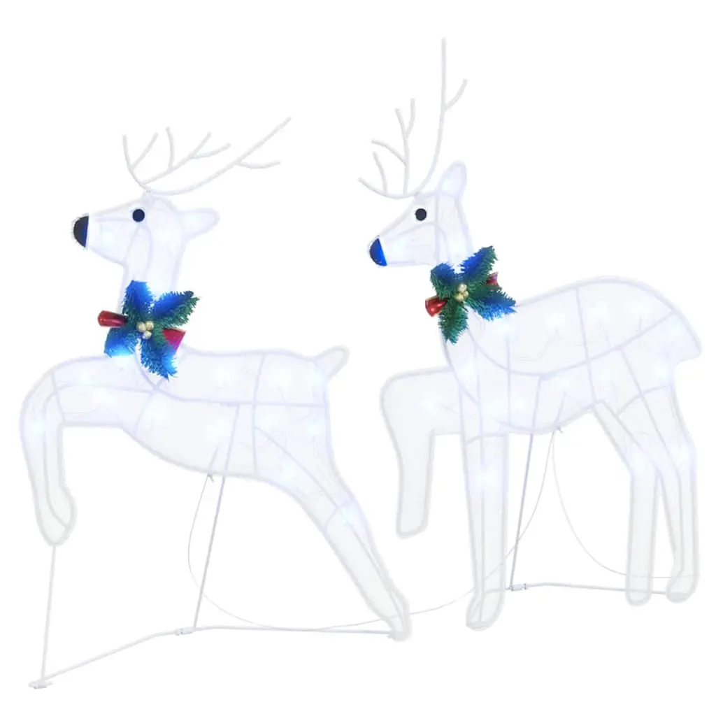 LED Reindeer Christmas Decorations 6 Piece Set White Holiday Festive Indoor