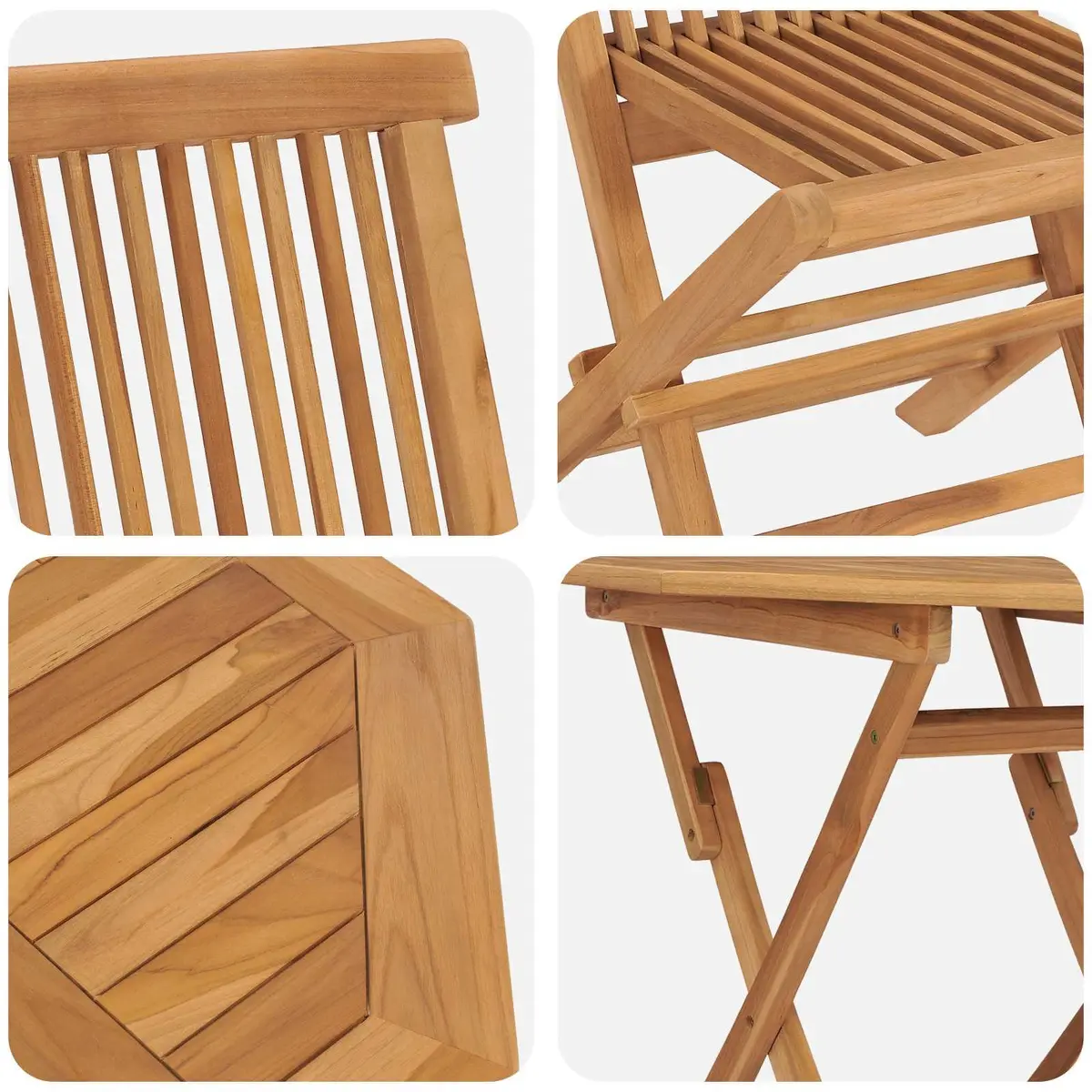 3-Piece Acacia Wood Garden Dining Set