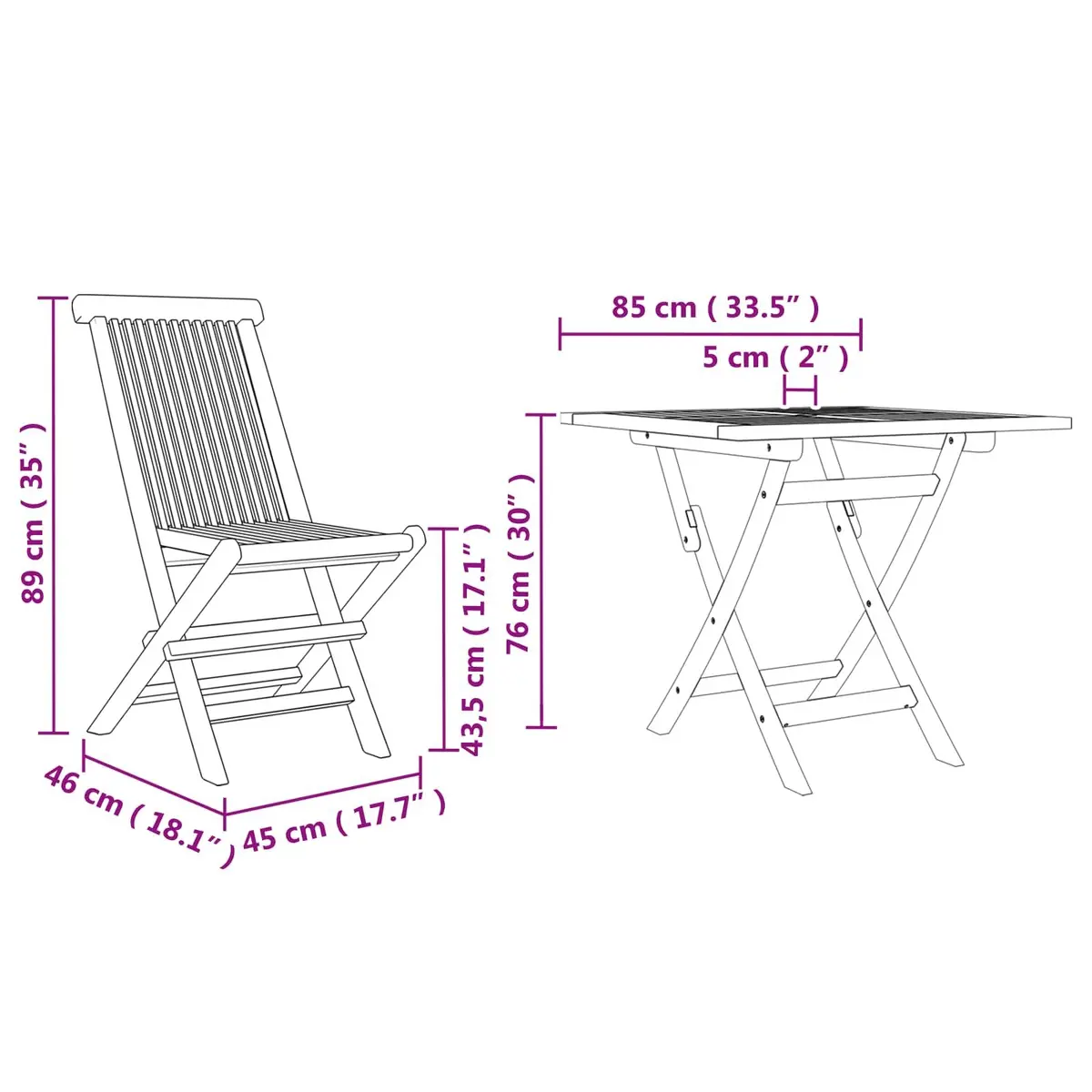 Outdoor Dining Set 3 Piece Brown Solid Acacia Wood Table and Armrest Chairs