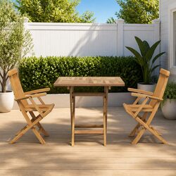 Versatile Acacia Wood Garden Dining Set for Patios