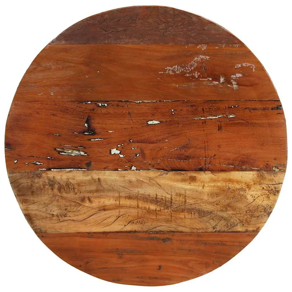 Coffee Table Reclaimed Wood Ø68cm Handmade Vintage Side Table