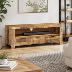 Functional TV Cabinet 110x30x40 cm for Living Spaces