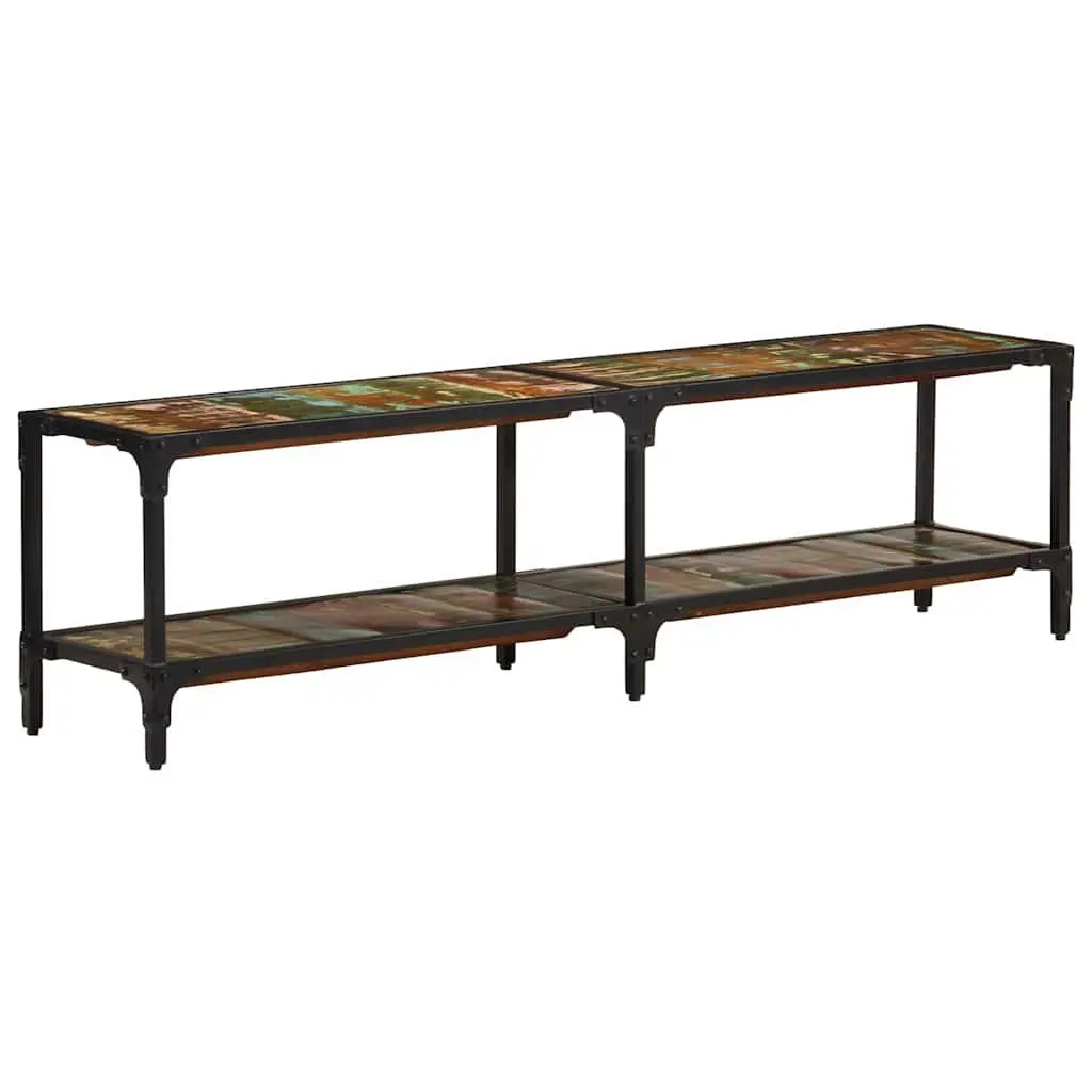 TV Cabinet Solid Reclaimed Wood 150x30x41 cm Vintage Antique Style Multicolour