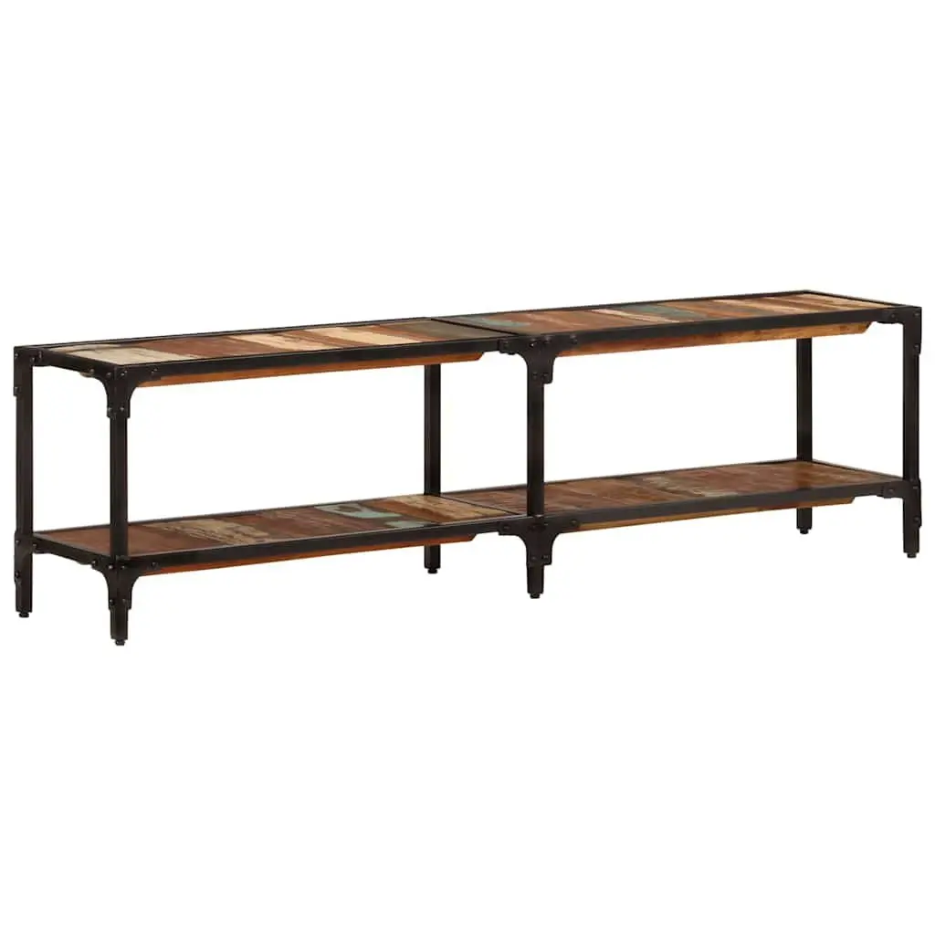 TV Cabinet Solid Reclaimed Wood 150x30x41 cm Vintage Antique Style Multicolour