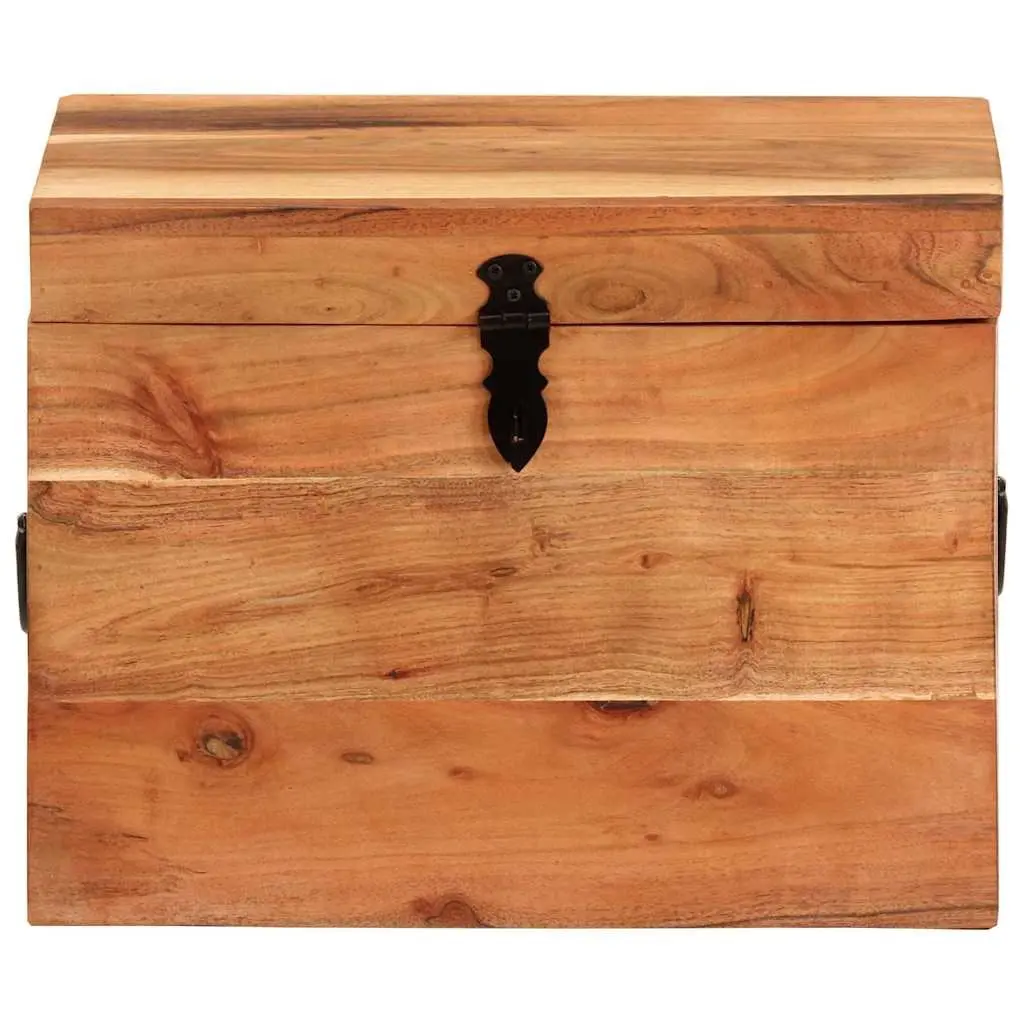 Storage Chest Solid Acacia Wood 39x28x31cm Brown