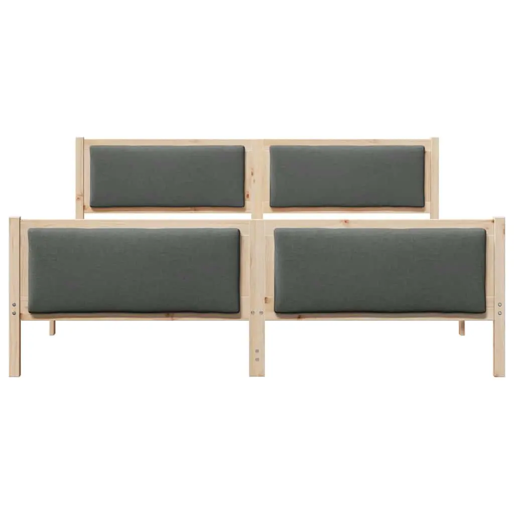 Upholstered Bed Frame 180x200cm Dark Grey Fabric Platform with Headboard and Under-Bed Storage