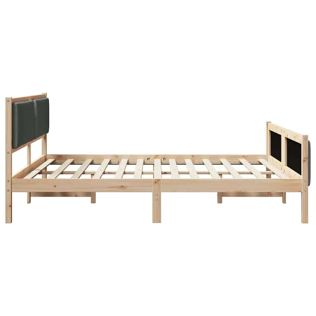 Upholstered Bed Frame 180x200cm Dark Grey Fabric Platform with Headboard and Under-Bed Storage