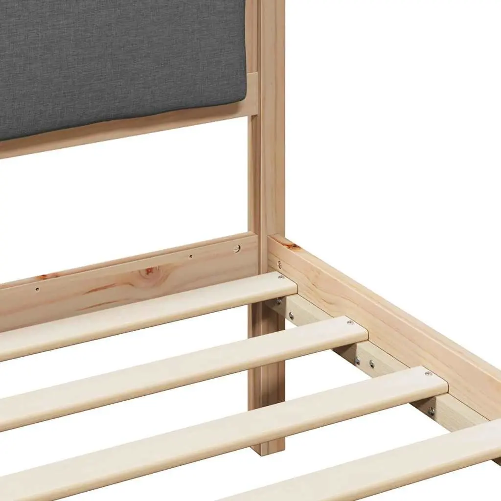 Bed Frame with Headboard 150 x 200 cm Modern Bedroom Furniture Platform Slatted
