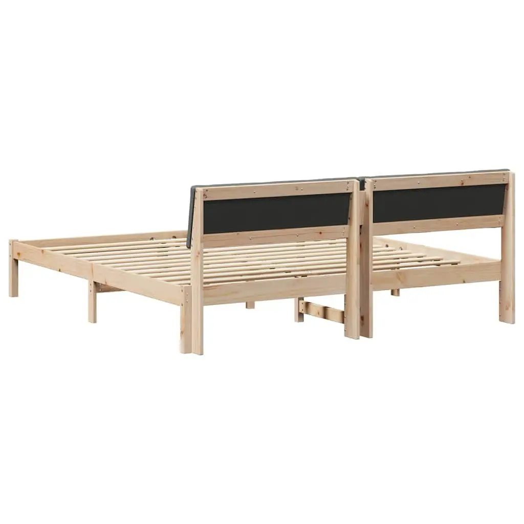 Bed Frame 180 x 200 cm Platform Bedroom Furniture Modern Brown Dark Grey